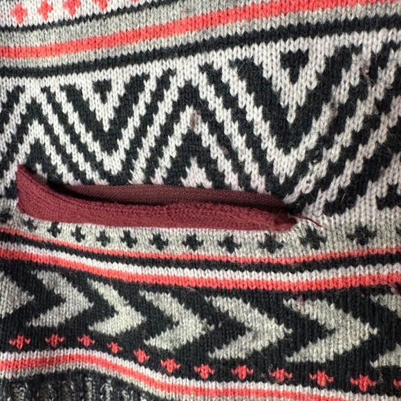 Title‎ Nine Sweater Full Zip Women's Large Nordic Ski Aztec Apres Merino Wool - Picture 3 of 7